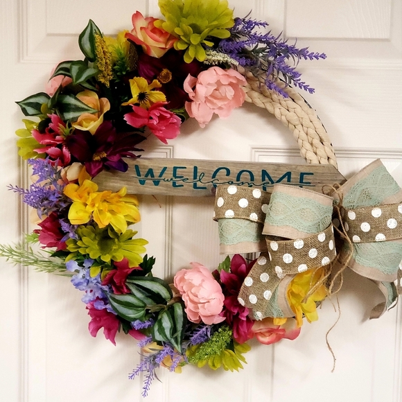 Spring Wreath For Front Door - Picture 1 of 13